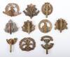 10x WW1 War Economy All Brass Cap Badges - 2