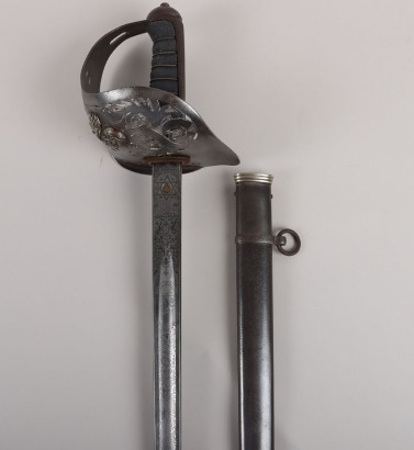 An 1897 pattern regimental pattern Infantry Officers sword of Brigadier-General James Foster Riddell, 3/5th Northumberland Fusiliers, KIA St. Julien 26th April 1915, by HENRY WILKINSON PALL MALL LONDON