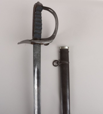 An 1897 pattern regimental pattern Infantry Officers sword of Brigadier-General James Foster Riddell, 3/5th Northumberland Fusiliers, KIA St. Julien 26th April 1915, by HENRY WILKINSON PALL MALL LONDON - 2