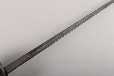 An 1897 pattern regimental pattern Infantry Officers sword of Brigadier-General James Foster Riddell, 3/5th Northumberland Fusiliers, KIA St. Julien 26th April 1915, by HENRY WILKINSON PALL MALL LONDON - 12