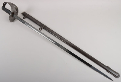 An 1897 pattern regimental pattern Infantry Officers sword of Brigadier-General James Foster Riddell, 3/5th Northumberland Fusiliers, KIA St. Julien 26th April 1915, by HENRY WILKINSON PALL MALL LONDON - 20