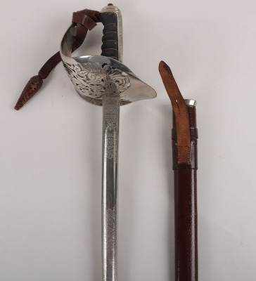 An 1897 pattern Elizabeth 2nd Royal Marines Officers Sword by Wilkinson Sword Co. Ltd. London, No. 70976