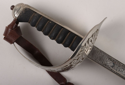 An 1897 pattern Elizabeth 2nd Royal Marines Officers Sword by Wilkinson Sword Co. Ltd. London, No. 70976 - 4