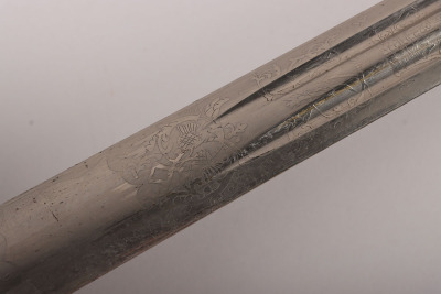 A Victorian Scottish military basket hilt broadsword - 13
