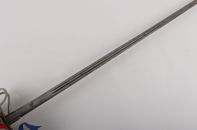 A George 5th Officers Scottish basket hilt broadsword of the Royal Scots Fusiliers by HENRY WILKINSON PALL MALL LONDON No.58263 - 7