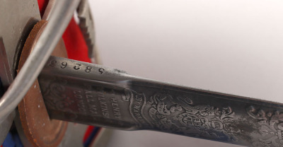 A George 5th Officers Scottish basket hilt broadsword of the Royal Scots Fusiliers by HENRY WILKINSON PALL MALL LONDON No.58263 - 12