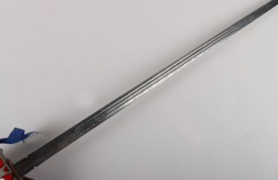 A George 5th Officers Scottish basket hilt broadsword of the Royal Scots Fusiliers by HENRY WILKINSON PALL MALL LONDON No.58263 - 13