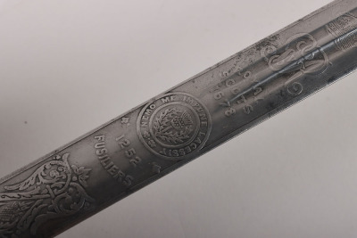 A George 5th Officers Scottish basket hilt broadsword of the Royal Scots Fusiliers by HENRY WILKINSON PALL MALL LONDON No.58263 - 15