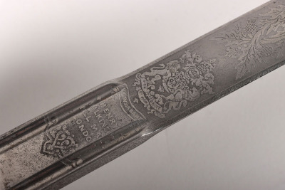 A George 5th Officers broadsword of Brigadier General Norman Richard Crockatt, CBE DSO MC the Royal Scots Fusiliers by HENRY WILKINSON PALL MALL LONDON No.44310 - 6