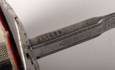 A George 5th Officers broadsword of Brigadier General Norman Richard Crockatt, CBE DSO MC the Royal Scots Fusiliers by HENRY WILKINSON PALL MALL LONDON No.44310 - 10