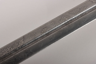 A George 5th Officers broadsword of Brigadier General Norman Richard Crockatt, CBE DSO MC the Royal Scots Fusiliers by HENRY WILKINSON PALL MALL LONDON No.44310 - 14