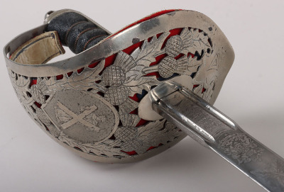 A George 5th Officers broadsword of Brigadier General Norman Richard Crockatt, CBE DSO MC the Royal Scots Fusiliers by HENRY WILKINSON PALL MALL LONDON No.44310 - 16