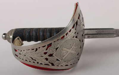 A George 5th Officers broadsword of Brigadier General Norman Richard Crockatt, CBE DSO MC the Royal Scots Fusiliers by HENRY WILKINSON PALL MALL LONDON No.44310 - 17