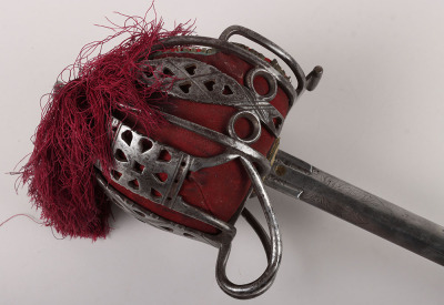 A scarce Victorian Officers basket hilt broadsword of the Highland Light Infantry (Borderers) - 5