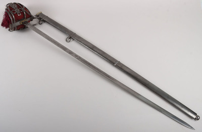 A scarce Victorian Officers basket hilt broadsword of the Highland Light Infantry (Borderers) - 19
