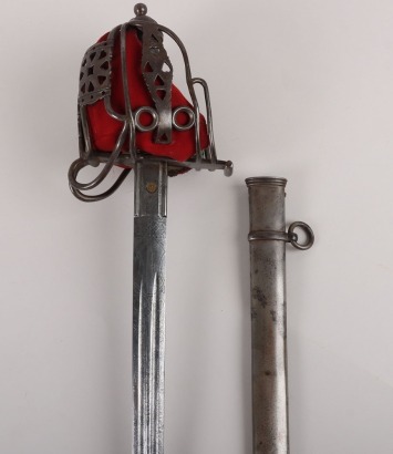 A scarce Victorian Scottish Officers basket hilt broadsword of the 93rd Highlanders