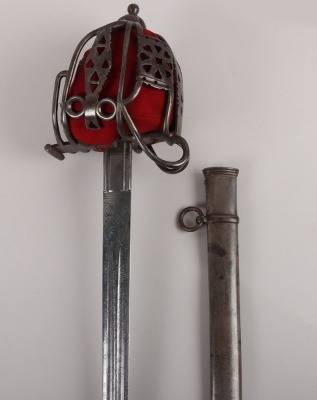 A scarce Victorian Scottish Officers basket hilt broadsword of the 93rd Highlanders - 2