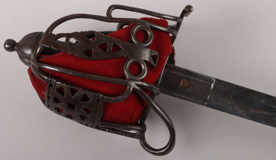 A scarce Victorian Scottish Officers basket hilt broadsword of the 93rd Highlanders - 5