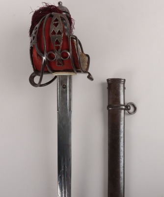 A Scottish Victorian Officers basket hilt broadsword of the 72nd Highlanders (The Duke of Albany&rsquo;s Own Highlanders) by Johnstone, Sackville St. London & Dawson St. Dublin