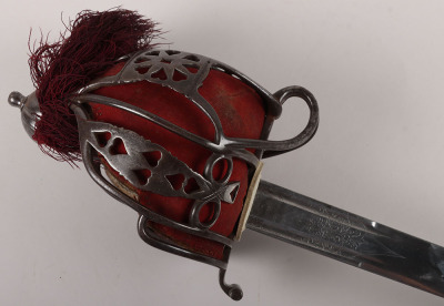 A Scottish Victorian Officers basket hilt broadsword of the 72nd Highlanders (The Duke of Albany&rsquo;s Own Highlanders) by Johnstone, Sackville St. London & Dawson St. Dublin - 3