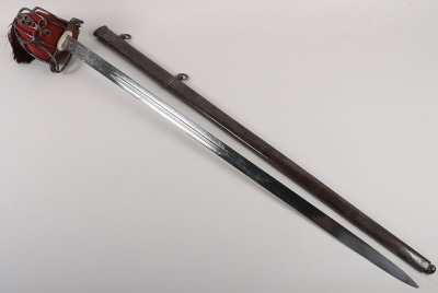 A Scottish Victorian Officers basket hilt broadsword of the 72nd Highlanders (The Duke of Albany&rsquo;s Own Highlanders) by Johnstone, Sackville St. London & Dawson St. Dublin - 17