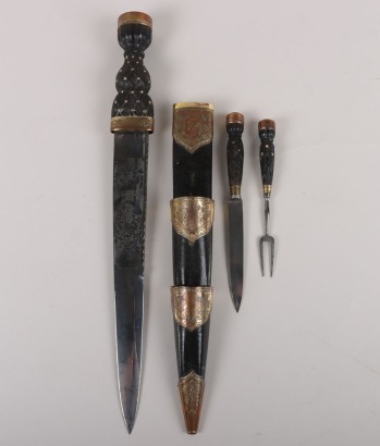 A Victorian Officers Scottish Highland dirk of the 72nd Highlanders, Light Company, c.1855 by CATER’S 56 Pall Mall London