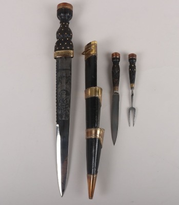 A Victorian Officers Scottish Highland dirk of the 72nd Highlanders, Light Company, c.1855 by CATER&rsquo;S 56 Pall Mall London - 2