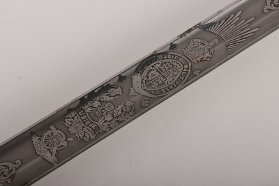 A good Edward 7th Royal Field Artillery Officers Sword of Hon. Col. George Ambrose Pinney M.C. and bar, R.F.A, ADC to Field Marshal Haig, by HENRY WILKINSON PALL MALL LONDON - 13