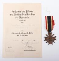 Third Reich Luftwaffe War Service Cross 2nd Class with Citation