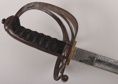 An 1827 Pattern Rifle Officers Sword of the Cambridge University Rifles c.1866-7 - 3