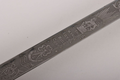 An 1845 Pattern Rifle Officers Sword of Edward Tatton Pakenham, Captain. KRRC and Hon. Major. 3rd Battalion Royal Irish Rifles, by HENRY WILKINSON PALL MALL LONDON No.25316 - 13