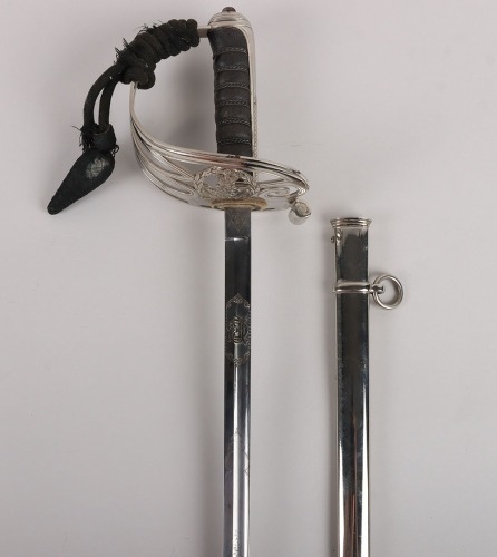 An 1845 Pattern Rifle Officers piquet weight sword of Edward Tatton Pakenham, Captain. KRRC and Hon. Major. 3rd Battalion Royal Irish Rifles by HENRY WILKINSON PALL MALL LONDON No.28115