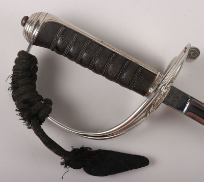 An 1845 Pattern Rifle Officers piquet weight sword of Edward Tatton Pakenham, Captain. KRRC and Hon. Major. 3rd Battalion Royal Irish Rifles by HENRY WILKINSON PALL MALL LONDON No.28115 - 4