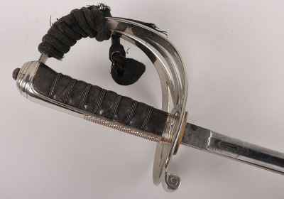 An 1845 Pattern Rifle Officers piquet weight sword of Edward Tatton Pakenham, Captain. KRRC and Hon. Major. 3rd Battalion Royal Irish Rifles by HENRY WILKINSON PALL MALL LONDON No.28115 - 5