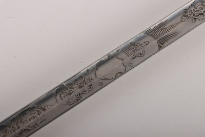 An 1845 Pattern Rifle Officers piquet weight sword of Edward Tatton Pakenham, Captain. KRRC and Hon. Major. 3rd Battalion Royal Irish Rifles by HENRY WILKINSON PALL MALL LONDON No.28115 - 14