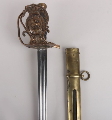 A rare 1814 Pattern Household Cavalry Officers dress sword