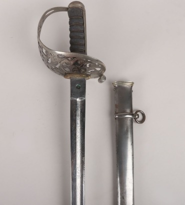 A late Victorian 1887 Pattern Heavy Cavalry Officers Sword of Lieutenant William John Shannon 16th Lancers, by HENRY WILKINSON PALL MALL LONDON No.37559