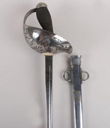 An unusual and composite George 5th 1912 Pattern Cavalry Officers Sword for an officer in the Inns of Court regiment