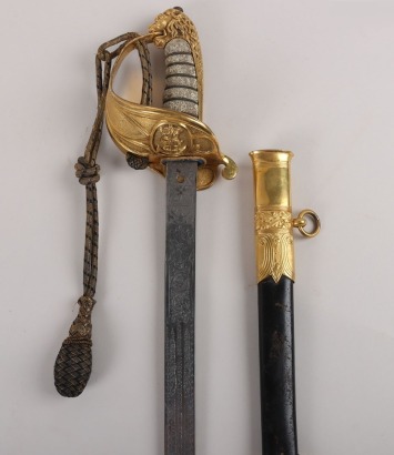 A Victorian presentation Royal Naval Officers Sword of Admiral Right Honourable Lord Alcester Frederick Beauchamp Paget Seymour GCB RN, For Gallant Services in Egypt