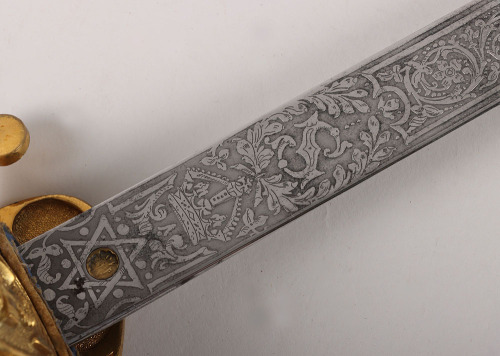 A Victorian presentation Royal Naval Officers Sword of Admiral Right ...