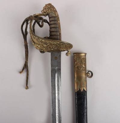 A Victorian Royal Naval Officers special pattern presentation sword