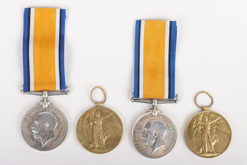 2x Pairs of WW1 Service Medals