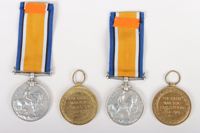 2x Pairs of WW1 Service Medals - 2