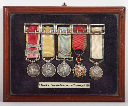 Victorian Group of 5 Miniature Medals Attributed to Admiral Edward Winterton Turnour, Whose Uncle was the 3rd Earl Winterton