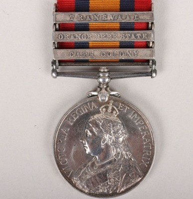 Queens South Africa Medal to Recipient in the Royal Army Medical Corps who also Served in the Imperial Light Horse - 2