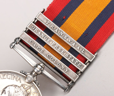 Queens South Africa Medal to Recipient in the Royal Army Medical Corps who also Served in the Imperial Light Horse - 8