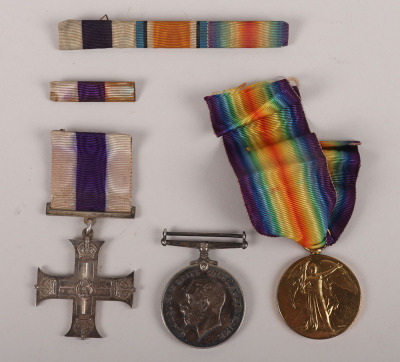 A Good March 1918 Military Cross Medal Group of 3 to an Officer in the Royal Field Artillery