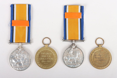 2x Pairs of WW1 Service Medals - 2