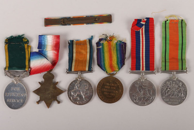 A Militia Long Service Medal Group of 6 Covering Service in Both World Wars - 4