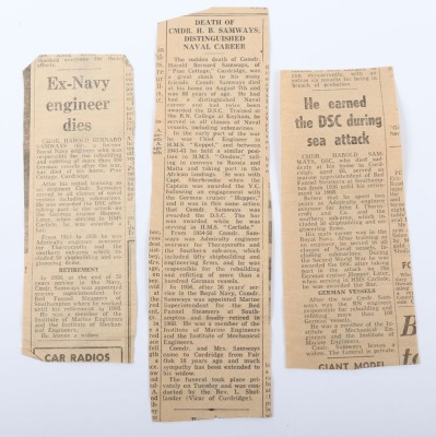 Superb Second World War Distinguished Service Cross and Second Award Bar Meal Group of Seven Attributed to Commander Harold Bernard Samways Whose First Award Was for Service on H.M.S. Onslow for Convoy J.W.51B in December 1942 in What Became Known as the - 10